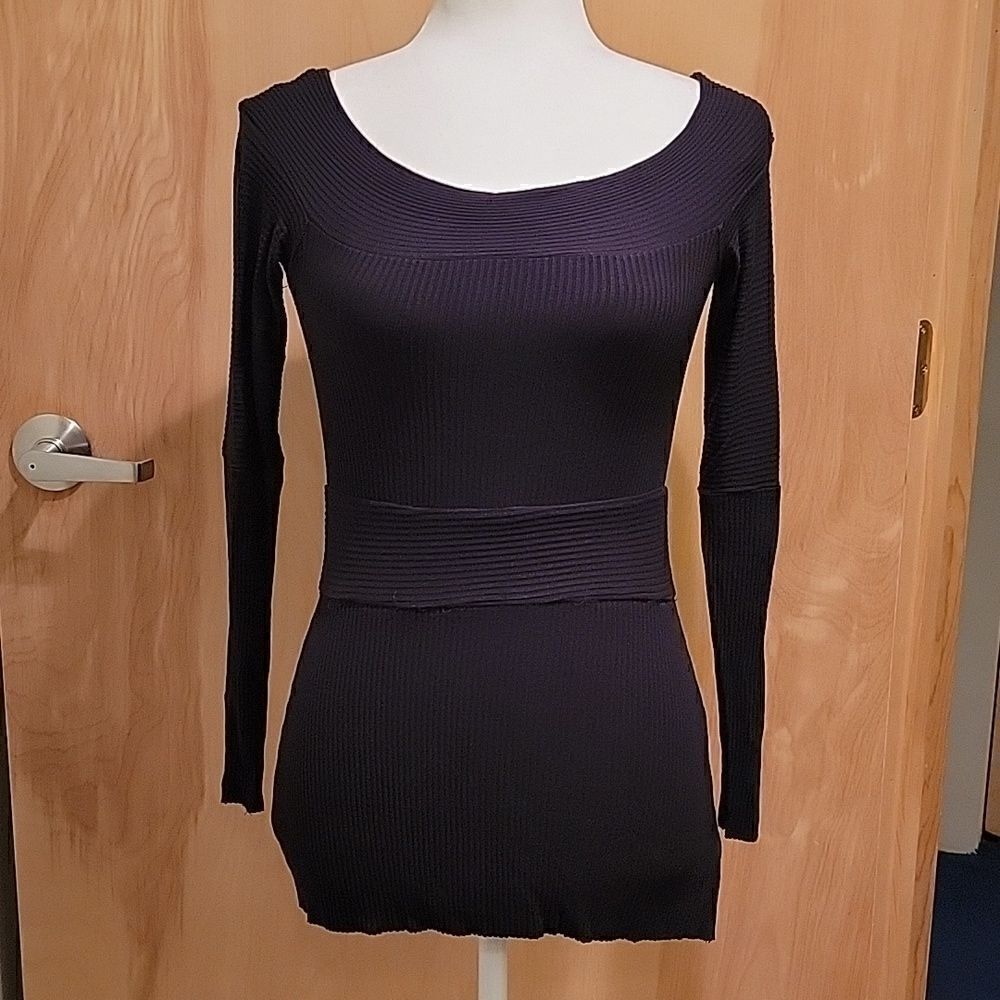 Bailey 44 ribbed off shoulder long sleeve top